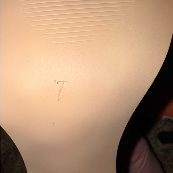 FOWT Crocodile Embossed Mules Chunky Stacked Heel Pointed Toe brown size 7 - Picture 15 of 16